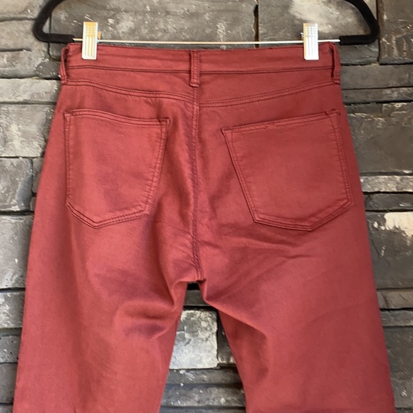 WOMANS TOPSHOP LEIGH MAROON JEANS SIZE W20 L30 - Picture 6 of 7